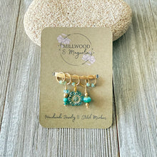 Load image into Gallery viewer, Aqua Flower Gold Medium