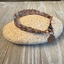 Load image into Gallery viewer, Copper Glass Bead 4 strand