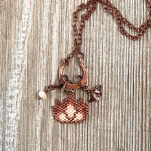 Load image into Gallery viewer, Hand beaded Lotus Blossom Copper
