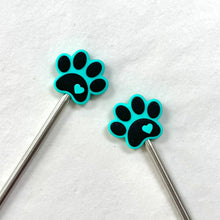 Load image into Gallery viewer, paw prints teal