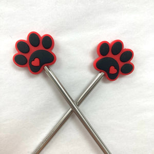 Paw print red