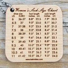 Load image into Gallery viewer, Women's Sock Size Chart