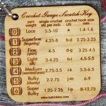 Load image into Gallery viewer, Crochet Gauge Swatch key