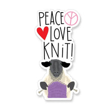 Load image into Gallery viewer, peace love knit sheep
