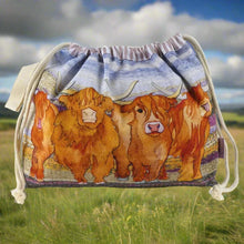 Load image into Gallery viewer, Highland coo drawstring