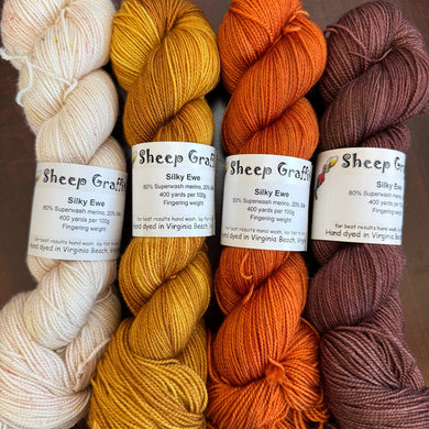 Silky-Peaches-Ale's Ewe-Rust-Chocolate Cherries