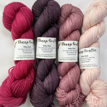 Load image into Gallery viewer, Silky-Pink Champagne-raku rose-eggplant-shiraz
