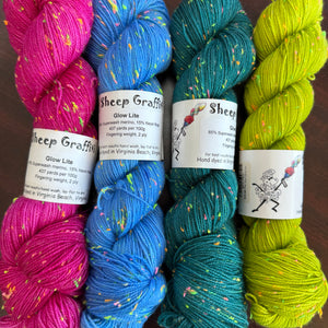 Glow Lite-bleeding heart-peace blue-teally-limey