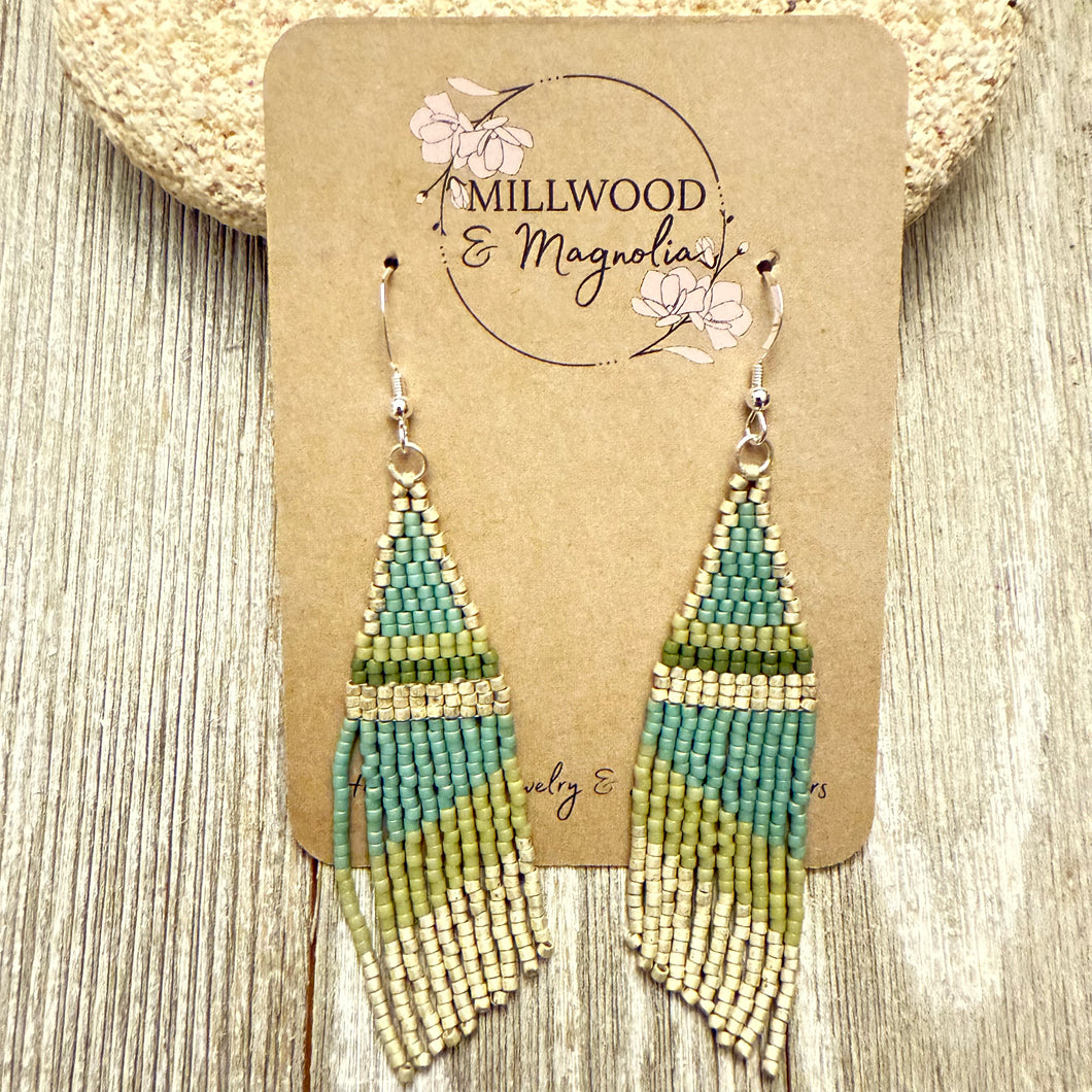 Fringe Green Blue Silver