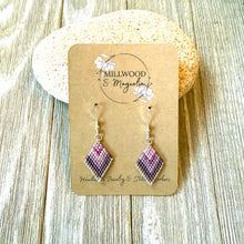 Load image into Gallery viewer, Purple Diamond Dangle Silver
