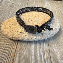Load image into Gallery viewer, Charcoal grey black leather
