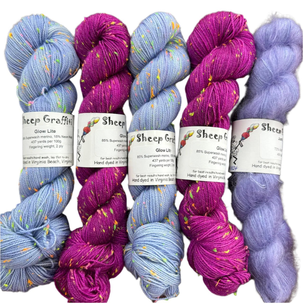 Glow Berry me & Wisteria-Wisteria Mohair