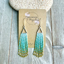 Load image into Gallery viewer, Triangle Fringe Aqua Green SP
