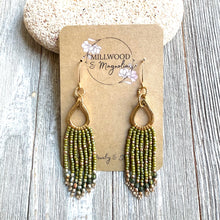 Load image into Gallery viewer, Teardrop Fringe Olive GP
