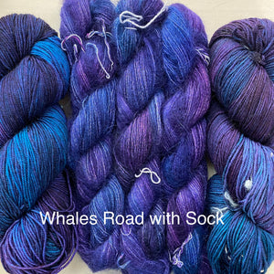 Whales Road with Sock