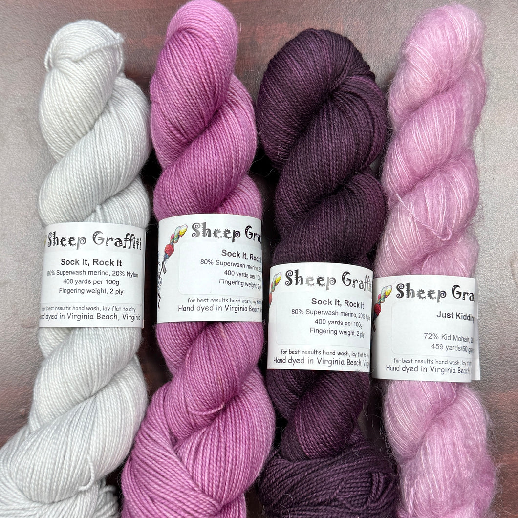 Black plum-plum-silver-SI rose