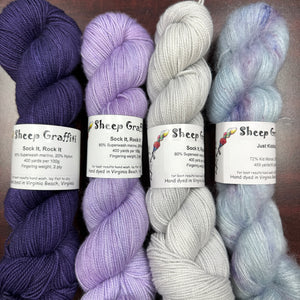 Deep rich purple-lilac-silver-SI blueberry muffin