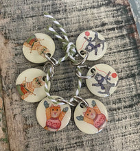 Load image into Gallery viewer, Emma Ball Stitch Markers , gauge rule and Ornaments
