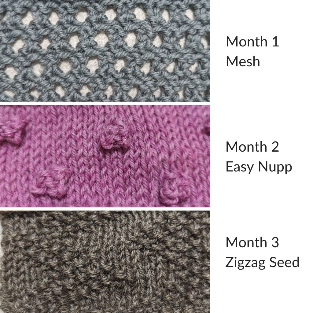 Knit Blanket Club: Blocks 1-2-3