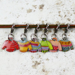 Emma Ball Stitch Markers , gauge rule and Ornaments
