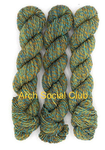 Acorn Gold Hand Dyed Merino Wool Yarn DK / Sport Weight - ewe and