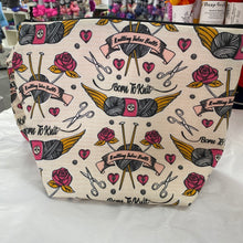Load image into Gallery viewer, Born To Knit Zipper Bag