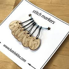 Load image into Gallery viewer, Sheep,Rabbits,Cats,Bees,Fox,1" Ruler,Mittens,Tiny Socks Blue,Tiny Socks Pink,Bulldogs,Rare Breed Sheep,May Critters of the Month,Chicken,Yarn Club Single Stitch Marker (not in a set)