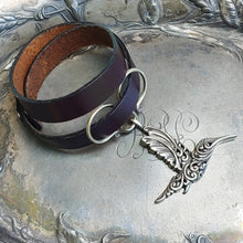 Load image into Gallery viewer, Hummingbird Double Cuff Espresso Black