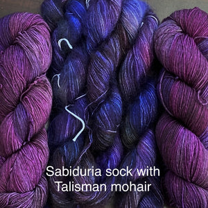 sabiduria sock with talisman mohair