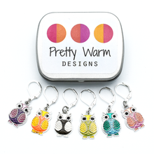 Load image into Gallery viewer, owl stitch marker clips
