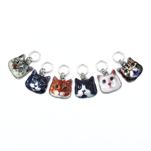 Cat stitch marker rings