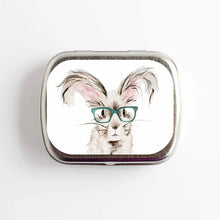 Load image into Gallery viewer, Hipster angora rabbit storage tin
