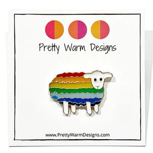 rainbow sheep pin